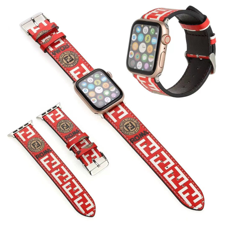 Tunde Store Sleek Leather Fendi Watch Band 38/40/41/42/44/45/49 mm