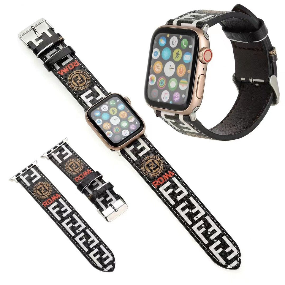 Tunde Store Sleek Leather Fendi Watch Band 38/40/41/42/44/45/49 mm
