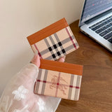 Tunde Store Vintage Check Pattern Slim Burberry Cardholder Wallet