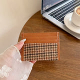 Tunde Store Vintage Check Pattern Slim Burberry Cardholder Wallet